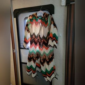 Vintage afghan duster